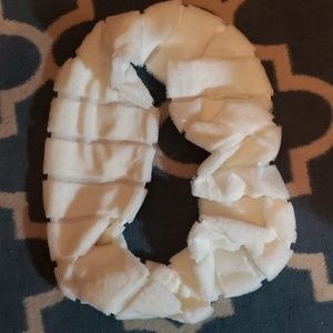 Cream colored faux fur infinity scarf (NWOT)